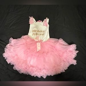 Toddler Girl, Birthday one piece TuTu, Size5-6, Birthday Princess